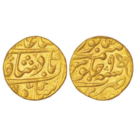 Jaipur, gold mohur, Sawai Jaipur mint, in the name of Shah Alam II, RY 9, three petal flow