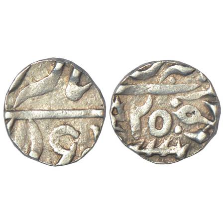 Jhalawar, New Madan Shahi series, silver ¼ rupee, in the name of Queen Victoria, RY 25, KM