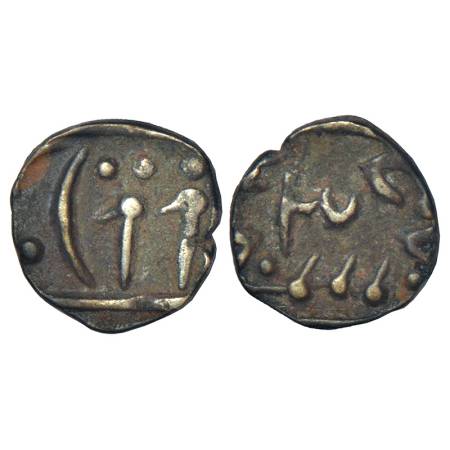 Jhalawar, 'New Madan Shahi' series, silver 1/8 rupee, RY 37, KM Y3.2, 1.16g. Good very fin