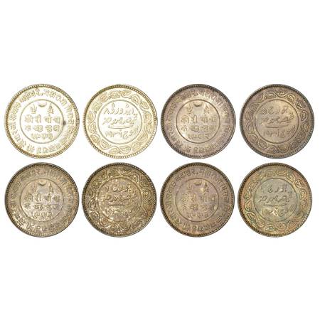 Kutch, Khengarji III (1875-1942 AD), silver 5 kori (4), 1x with the name of Edward VIII, V