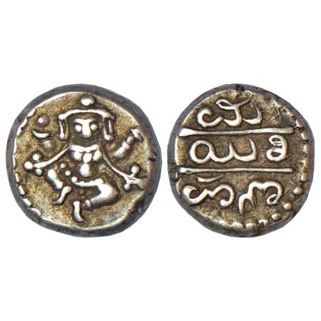 Mysore, British Protectorate, silver 2/3 pavali, Mysore mint, ND (1799-1810 AD), KM C201, 