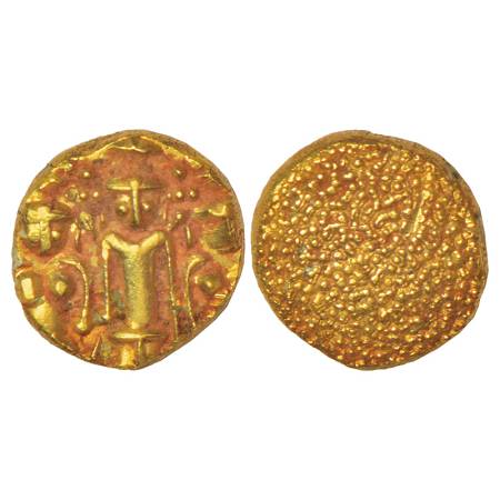 Madras Presidency, Madras mint, early coinage, gold 3 swami pagoda, ND (1740-1806 AD), 3.4