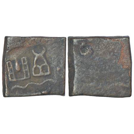 Taxila - uninscribed copper die-struck local coinage of post-Mauryan period, (c.200-150 BC