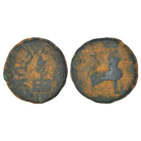 Ancient Haryana - lead-rich copper coin of 'Agodaka' city-state of the Agacha people, (c.1