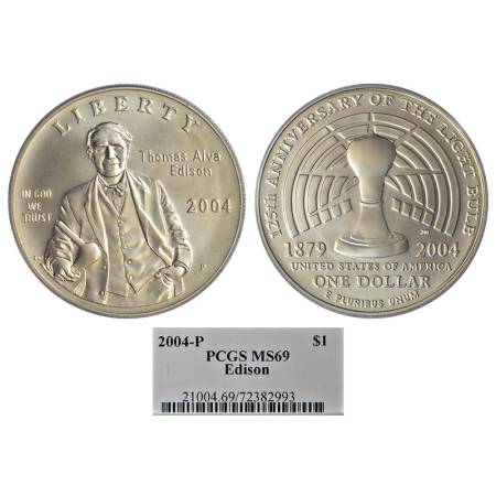 United States of America, silver dollar, AD 2004, 'P' mintmark, Sub: 125th Anniversary of 