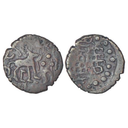 Post-Mauryan tribal monarchies, Kunindas - copper coin imitating issues of Amoghabhuti, Ki