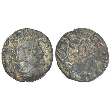 Kshatrapas of Mathura - billon drachm of Rajuvula (c.10-20 AD) as Mahakshatrapa, ISCH 151.