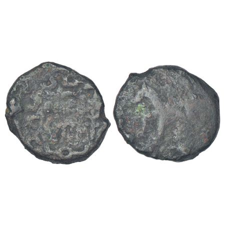 Kshatrapas of Mathura - copper coin of Hagamasha, (c.10-20 AD), PAIC 1286, 4.76g. Obv: God