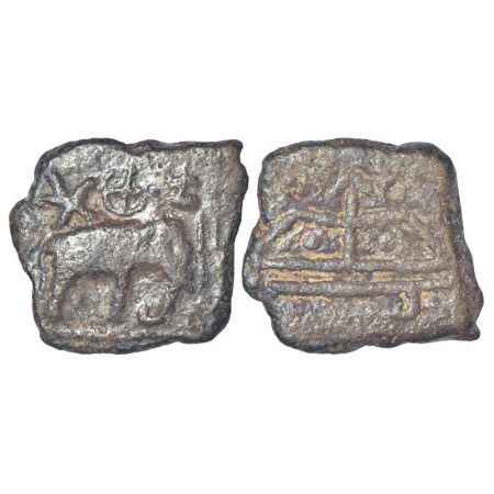 Chera kingdom of 'Sangam' period, uninscribed copper coin of 'elephant' type, c.100-200 AD