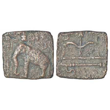 Chera kingdom of 'Sangam' period, uninscribed copper coin of 'elephant' type, (100-200 AD)