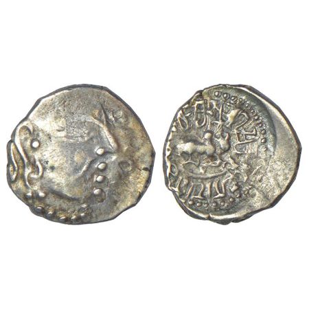 Gupta Empire, silver drachm of Skanda Gupta (450-475 AD), Western India/Gujarat 'bull' typ
