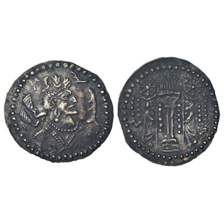 Nezak Huns - Zabulistan/Ghazna series (c.650-700 AD), debased silver drachm, Vondrovec Typ