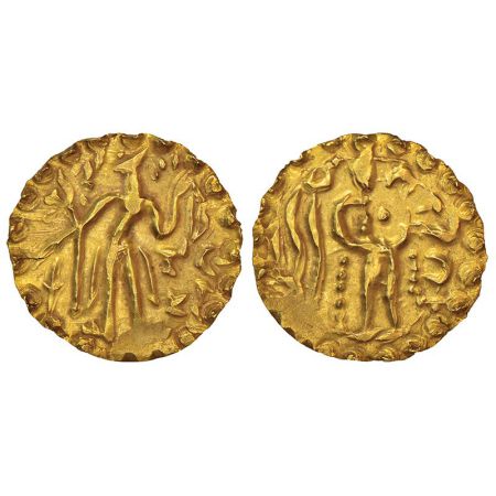 Pre-Islamic Bengal-Samatata region, gold dinar of Rajabhata of Khadga dynasty (c.675-700 A