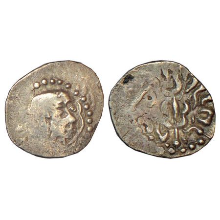 Maitrakas of Valabhi - unattributed silver dramma dated to (c.700-800 AD), issued most lik