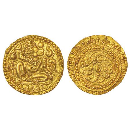 Kadambas of Hangal , gold gadyana or varaha, in the name of Nakareshwara , the patron deit