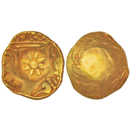 Yadavas of Devagiri, Mahadeva (1261-1270 AD), gold punch-marked Asu or 'Padma Tanka', 3.82