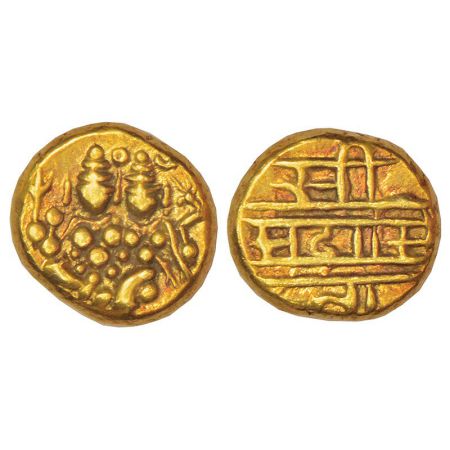 Nayakas of Ikkeri (Keladi), gold pagoda of Sadashiva Nayaka (1530-1566 AD), 3.43g. Obv: Sh