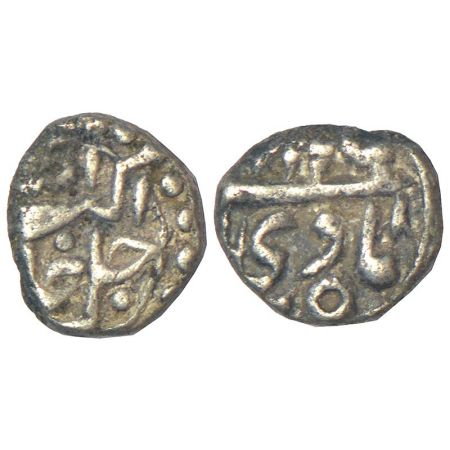 Akbar (1556-1605) - silver 1/10 rupee or dassa of low weight due to wear, mintless Ilahi t