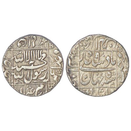 Shah Jahan (1628-1658 AD), silver rupee, Akbarnagar mint, AH 1046/RY 9, KM 235.4, 11.41g. 