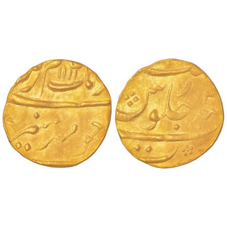 Aurangzeb (1658-1707 AD), gold ¼ mohur, Surat mint, AH 1111/RY 4X, not listed in KM, 2.28g