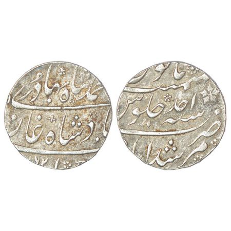 Ahmad Shah Bahadur (1748-1754 AD), silver rupee, Murshidabad mint, AH (1)162/RY Ahd, KM 44