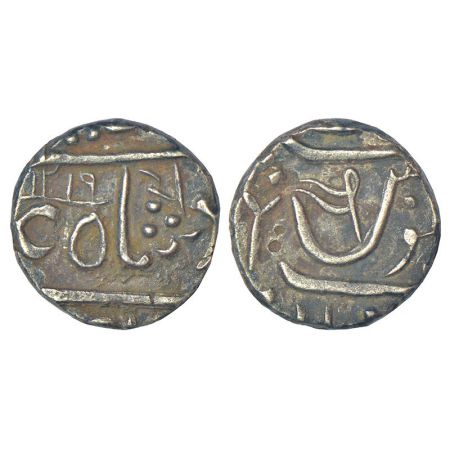 Maratha confederacy, silver ½ rupee, Gulshanabad mint (party visible), in the name of Shah