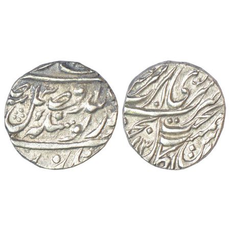 Sikh Empire, silver rupee, Sri Amritsar Jiyo mint, 'Nanak Shahi' couplet, VS (18)43, G. Si
