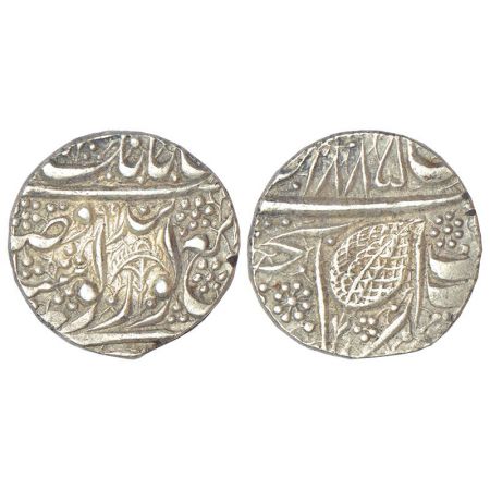 Sikh Empire, silver rupee, Amritsar mint, 'Nanak Shahi' couplet, VS 1885/99, Royal Chhatra