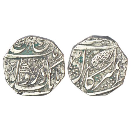 Sikh Empire, Governor Diwan Moti Ram (2nd governorship) and Diwan Chunilal, silver rupee, 