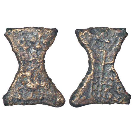 Ancient Vatsa region, uninscribed cast coinage of Kaushambi area (c.200-150 BC) - 'bull' t