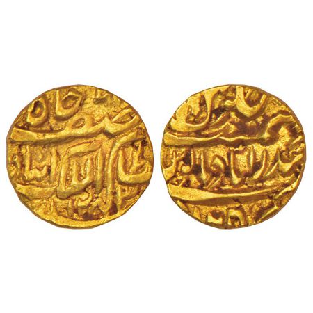 Hyderabad, Afzal ud-Daula (1857-1869 AD), gold ⅛ mohur, Farkhanda Bunyad Hyderabad mint, A