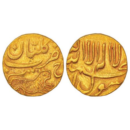 Haidarabad feudatory state - Nawabs of Kalyani  - gold mohur, struck with initial of Nawab