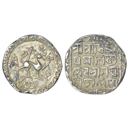 Tripura, Vijaya Manikya (1532-1564 AD), silver tanka, with citing Queen Lakshmi, Sake 1458