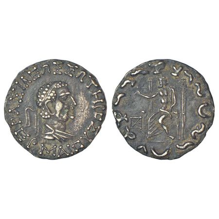 Indo-Greeks - silver tetradrachm of Hermaios (c.105-90 BC), BN group III serie 14, 9.52g. 
