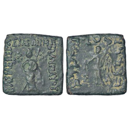 Indo-Scythians - copper unit of Maues, (c.85-80 BC), Senior ISCH 17.1, 7.88g. Obv: Lunar g