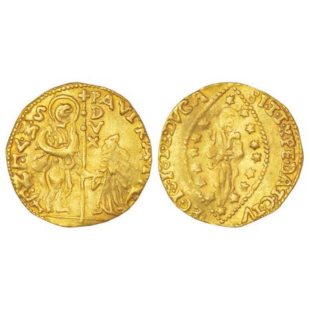 Italian State-Venice, gold zecchino, (1789-1797 AD), legend PAVL RAINE on obverse, KM 107,