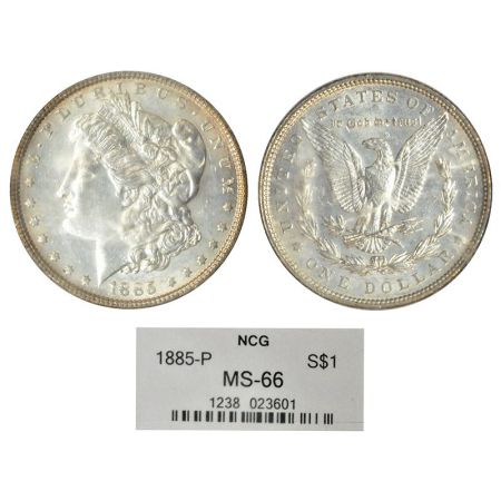United States of America, silver morgan dollar, 1885, without mintmark, KM 110. Obv: Liber