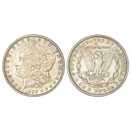 United States of America, silver morgan dollar, 1899, 'S' mint-mark, KM 110, 26.69g. Obv: 