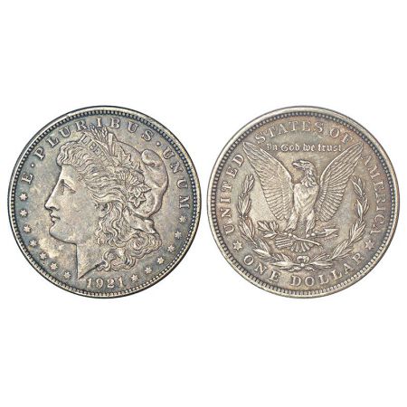 United States of America, silver morgan dollar, 1921, KM 110, 26.75g. Obv: Liberty head fa