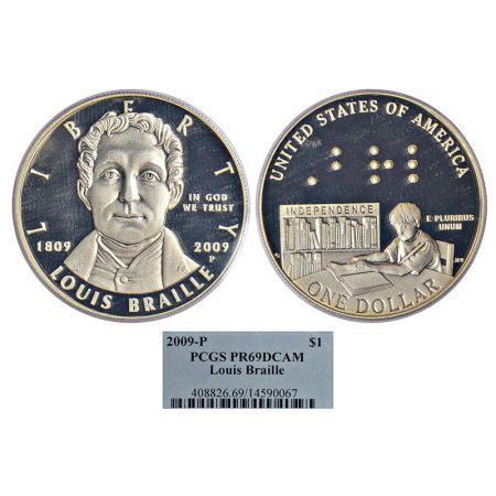 United States of America, proof, silver dollar, 2009, 'P' mintmark, KM 455. Sub: 200th Ann