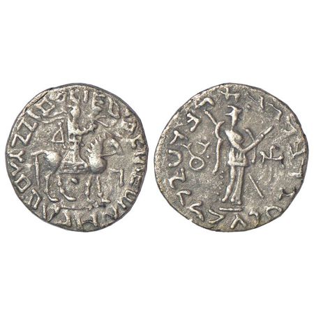 Indo-Scythians, Apracharajas of Bajaur - base silver tetradrachm, attributed to Vijayamitr