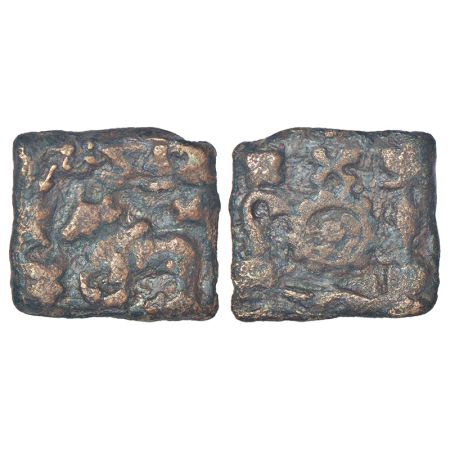 Kingdom of Vatsa (Ayodhya), cast copper coin of Muladeva, (150-100 BC), not listed in PAIC