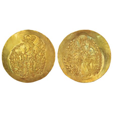 Kushano-Sassanian, gold dinar of Bahram I Kushan Shah (335-370 AD), Balkh mint, struck und