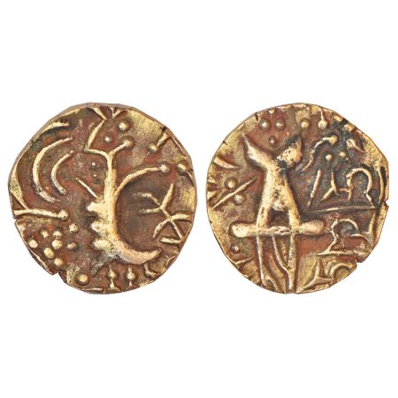 Kashmir, Karkotaka dynasty - Kidarite type base gold dinar, in the name of Yashovarman (c.