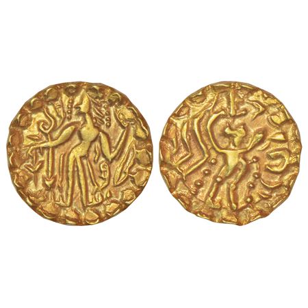 Samatata region, gold coinage of the post-Gupta period - gold dinar of Sridharana Rata of 