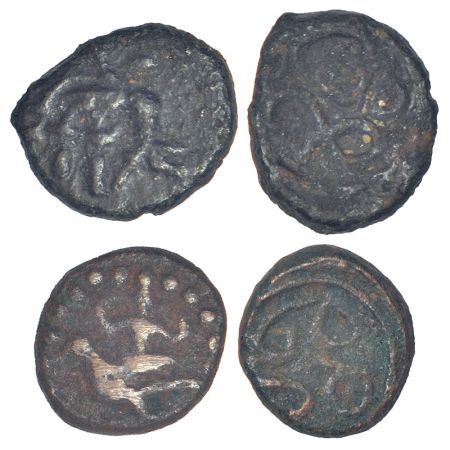 Nayakas of Madurai - anonymous copper cash coins, 'Sri Veera' type, (c.1600-1700 AD). Obv:
