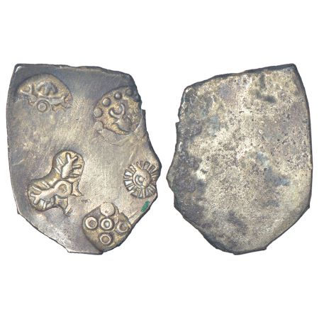 Imperial Magadhan silver punch-marked Karshapana coin (c.400-350 BC) - GH series I, no. 23
