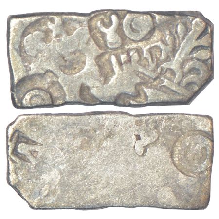 Imperial Magadhan silver punch-marked Karshapana coin (c.370-320 BC), GH series IVd, no. 4