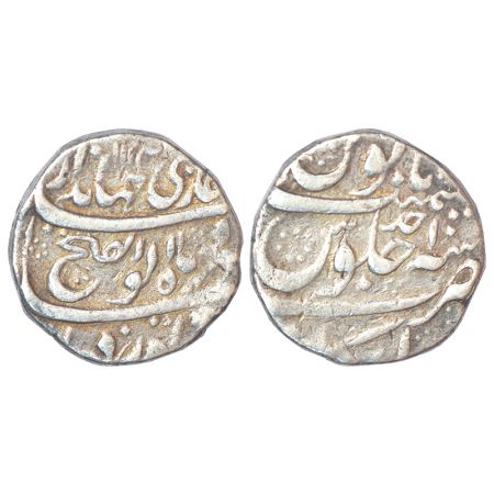 Jahandar Shah (1712-1713 AD), silver rupee, Arkat mint, 'Abu al-Fath' couplet, AH 1124/RY 
