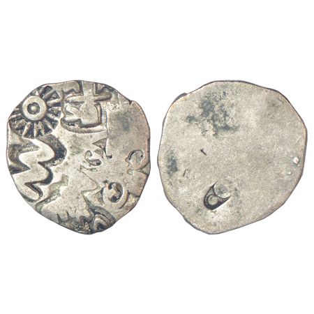 Imperial Magadhan silver punch-marked Karshapana coin (c.370-320 BC), GH series IVd, no. 4